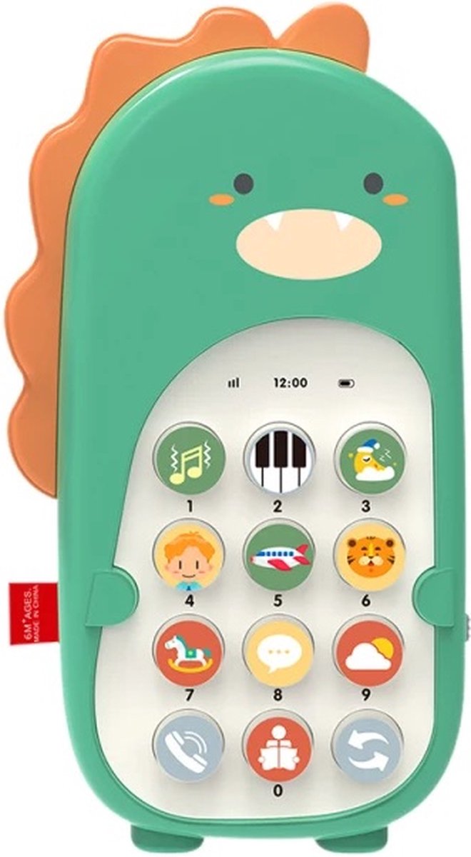 Babycure Dancing dinosaur | Green Dino | Babytelefoon met bijtring!